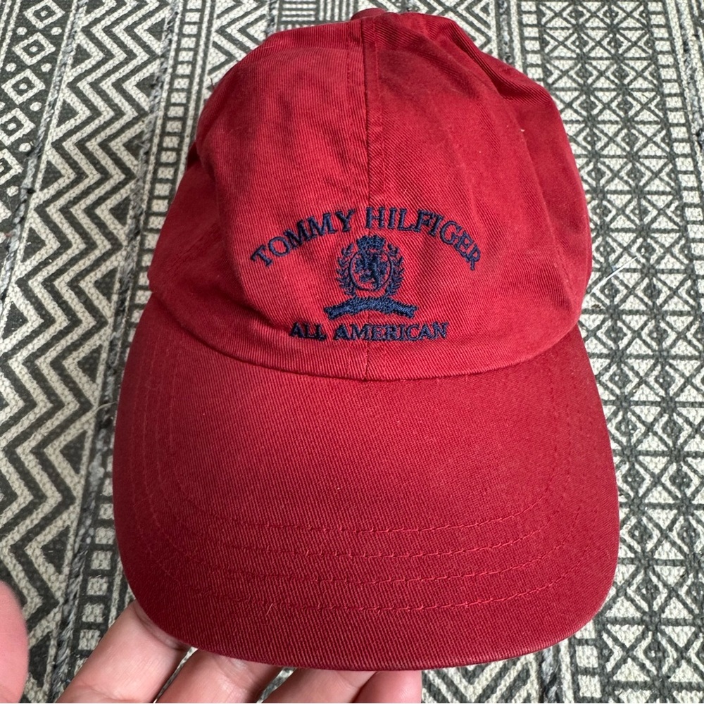 Tommy Hilfiger Vintage Y2K 2001 All American Red Cap - Picture 2 of 10